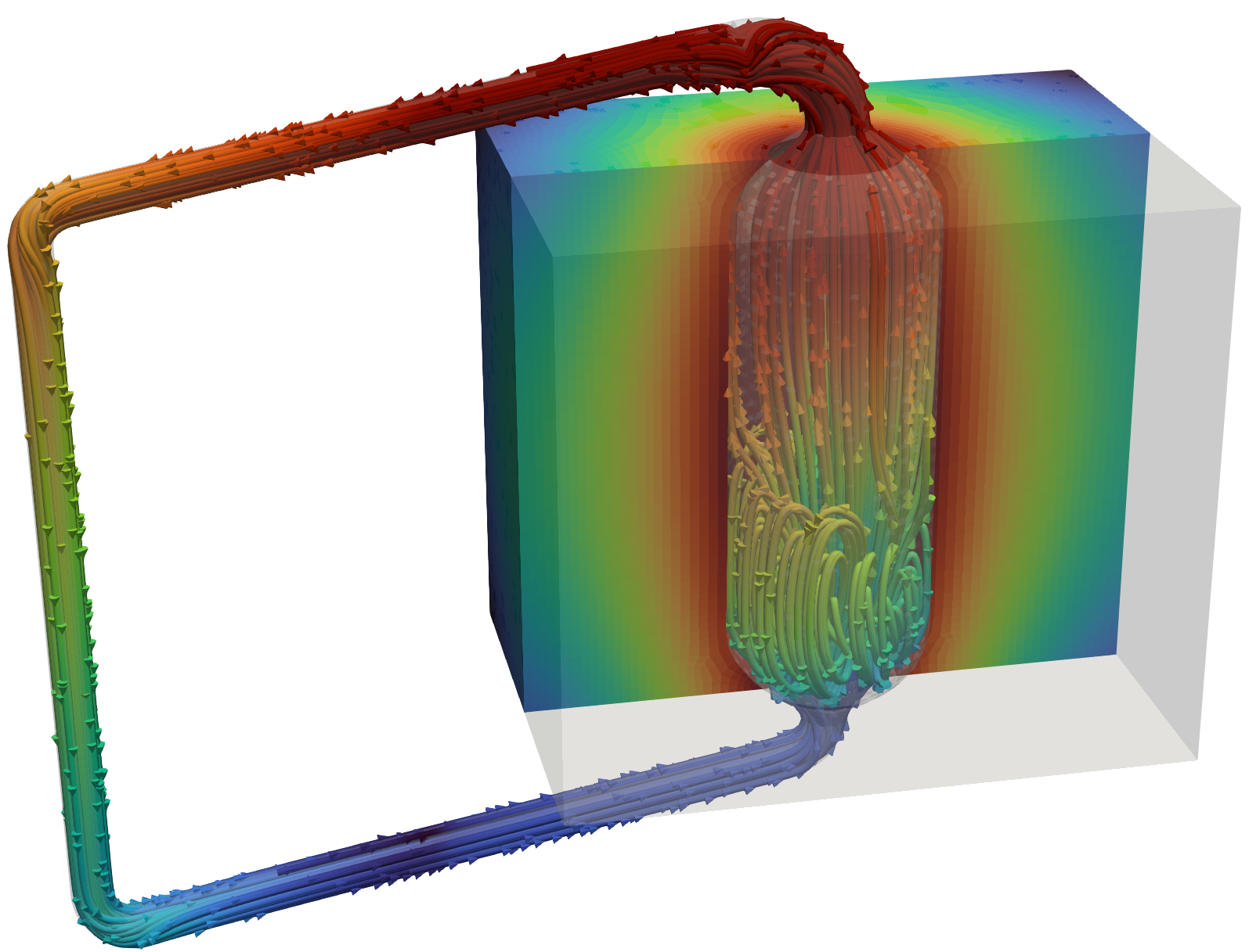 Molten salt reactor 3D temperature results